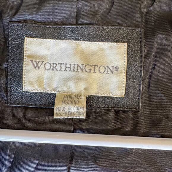 🖤 Worthington Black Leather Zip Jacket (Shorter Style) 🖤 - Picture 6 of 10